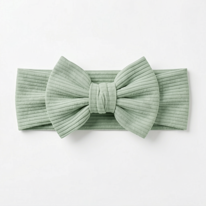 Ribbed Bamboo Luxe Bow Headband