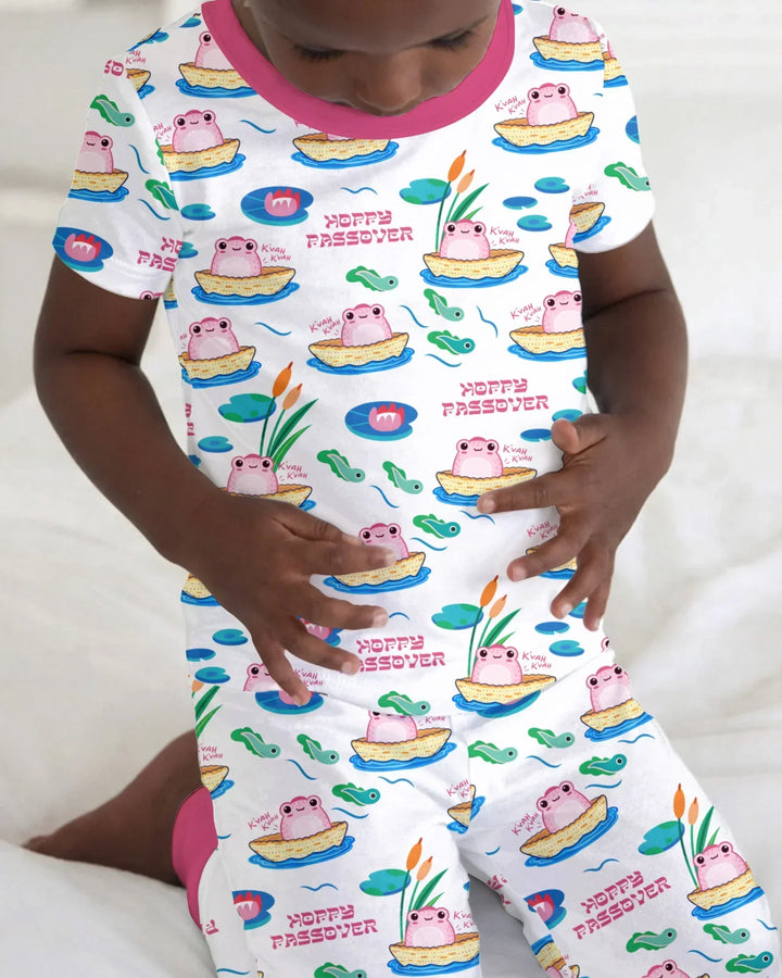 Zweiteiliges, kurzärmliges Pyjama-Set mit Marienkäfern