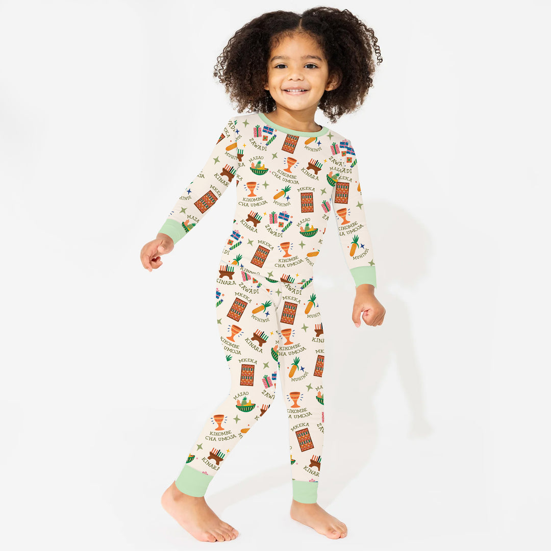 Kwanzaa Spirit Two Piece Long Sleeve Pajama Set