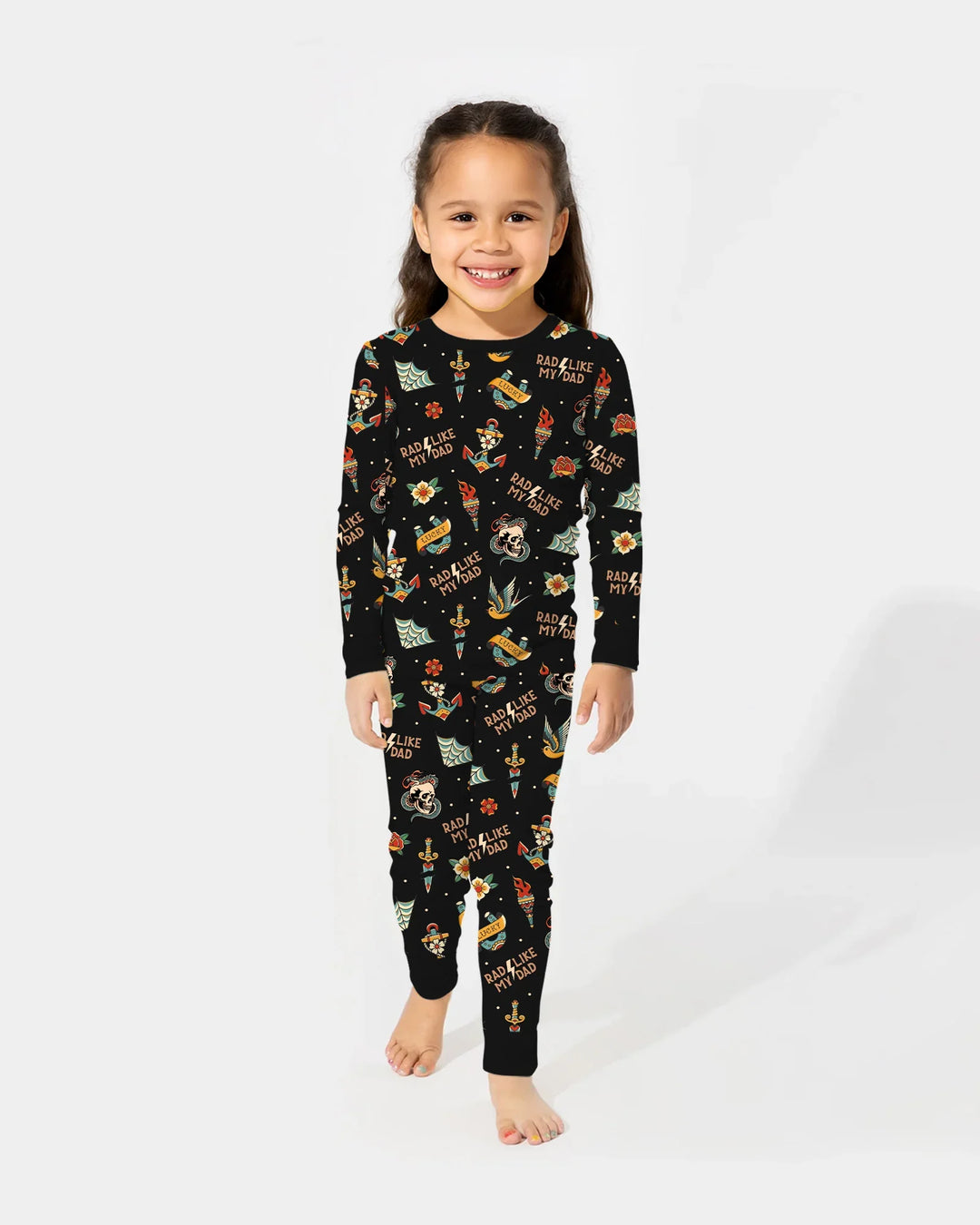 Rad Dad Society Daddy & Me Matching Bamboo Two Piece Long Sleeve Pajama Set