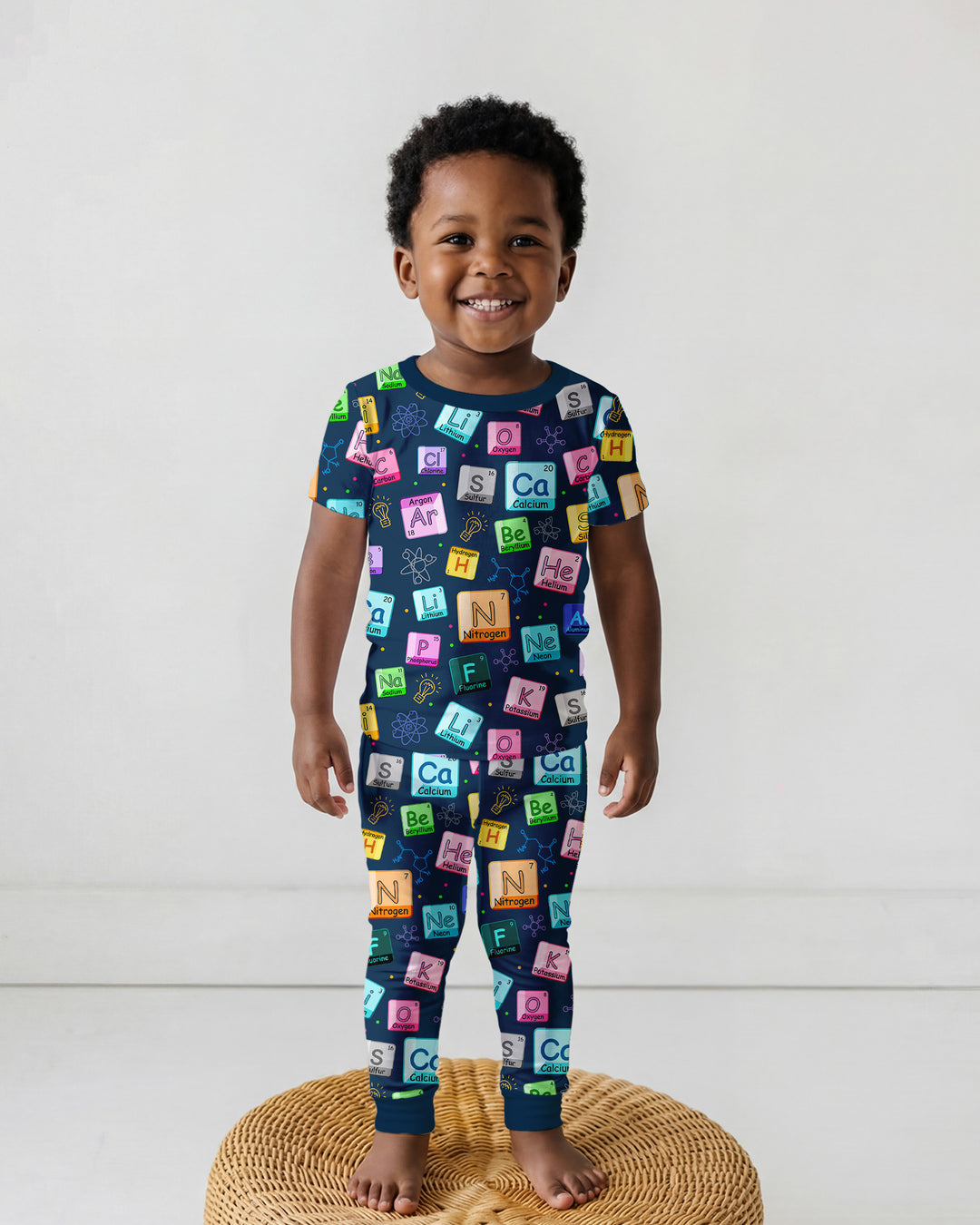 Science Elements Bamboo Two Piece Short Sleeve Pajama Set