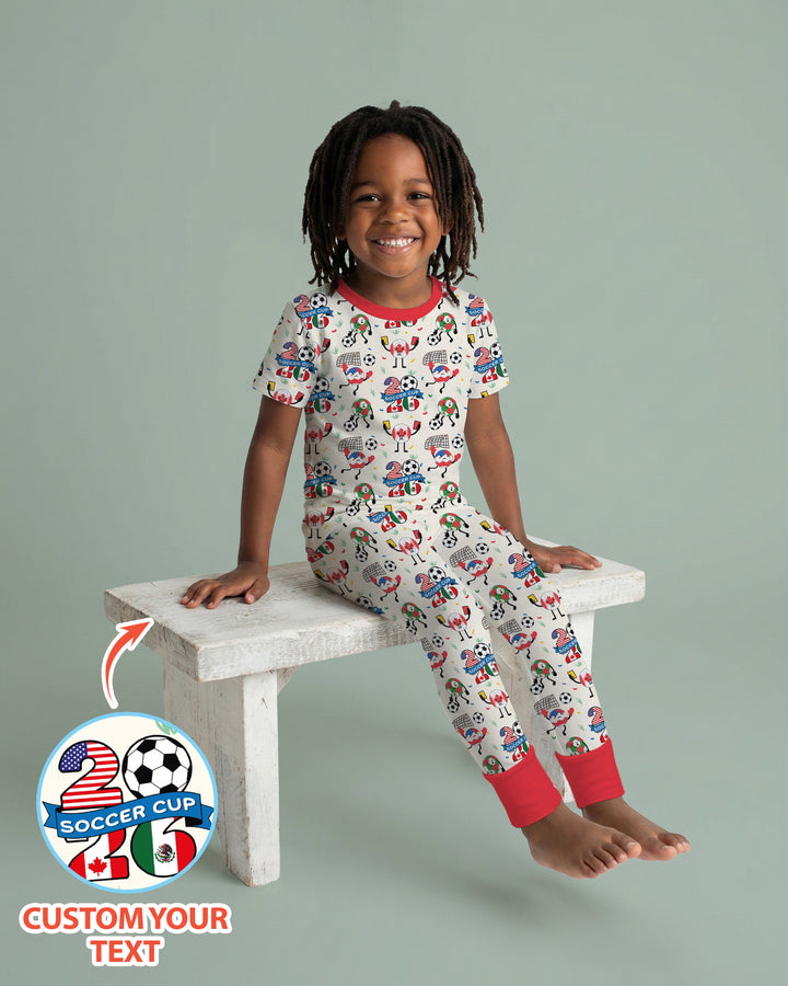 Soccer Squad 2026 Bamboo Two Piece Short Sleeve Pajama Set