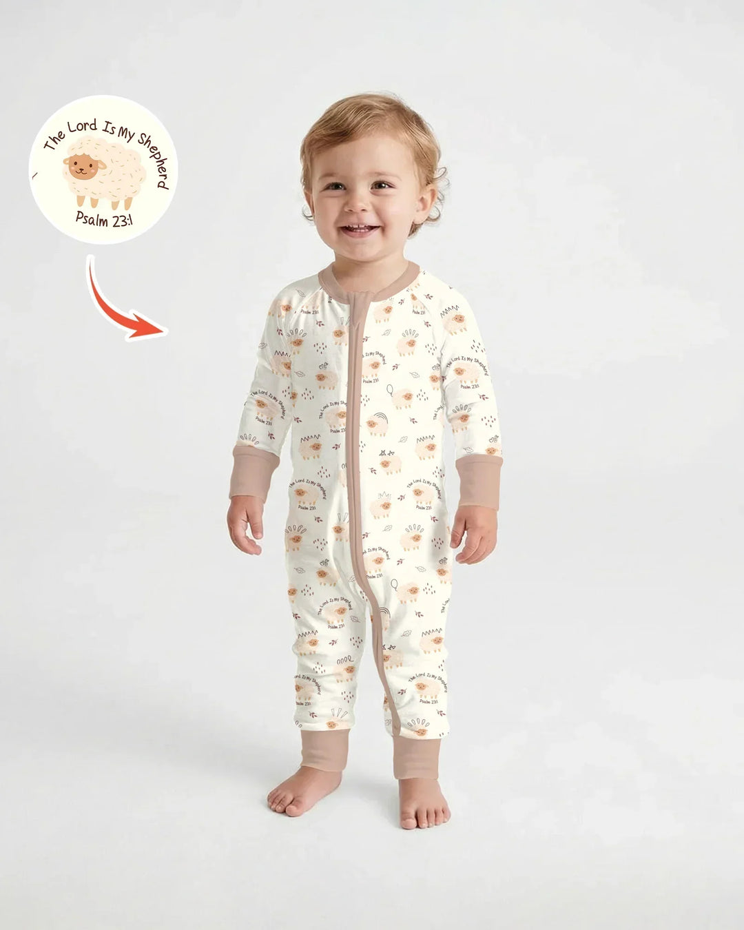 Gerippte Babykleidung mit individuellem Foto - Weich &amp; Skizzenhaft