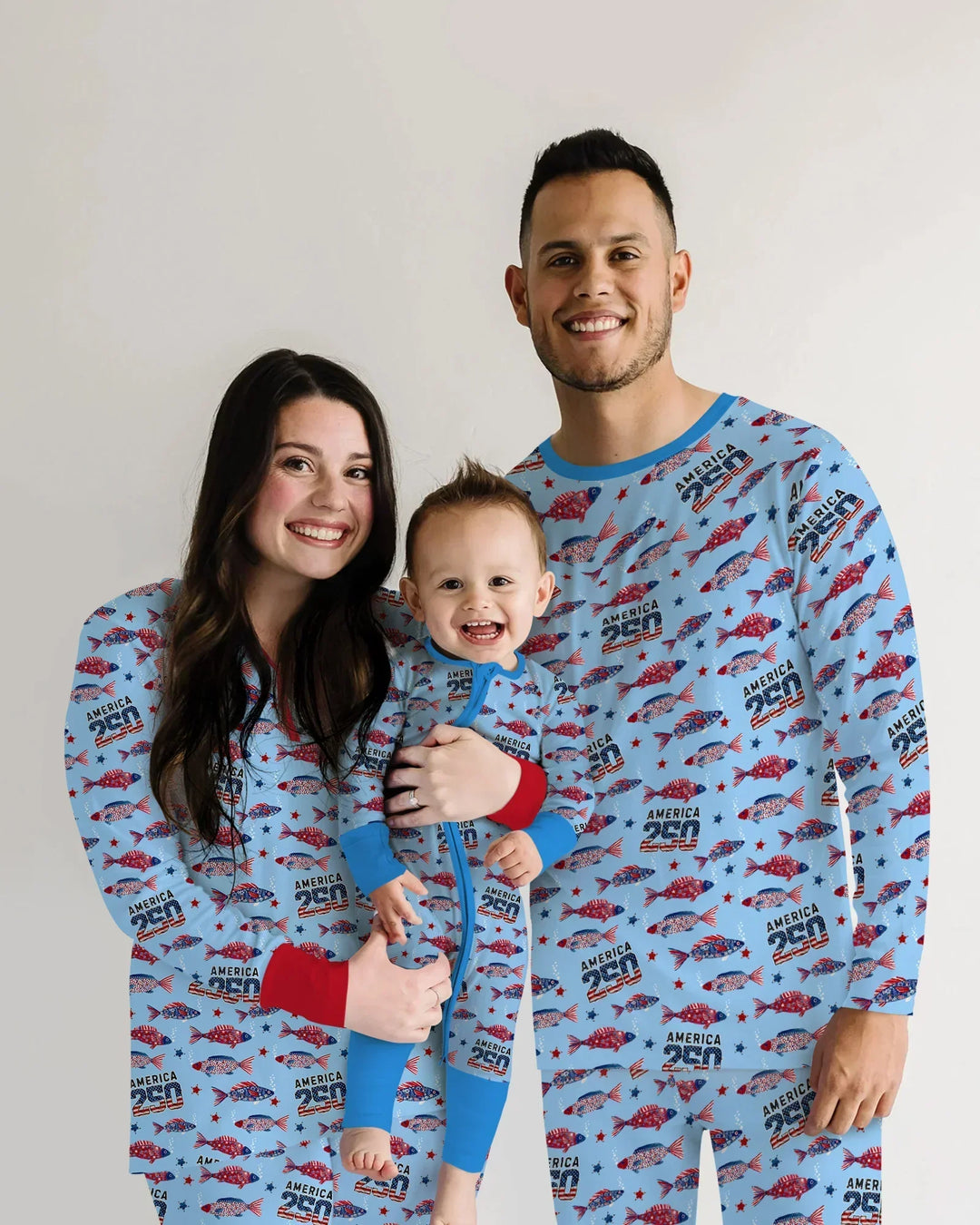 Stars and Stripes Fish Bamboo Men's Pajama Set