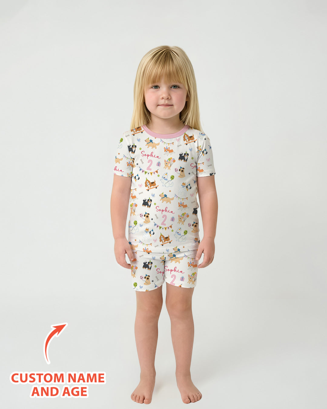 Schlafanzug-Set zweiteilig, kurze Ärmel, kurze Hose, Bambus