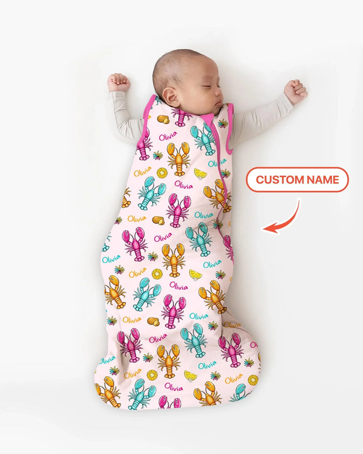 Custom Name Crawfish Crew Bamboo Sleep Bag