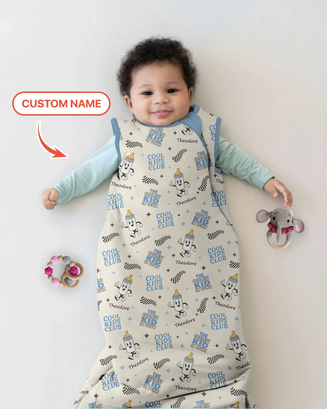 Custom Name Cool Club Daddy & Me Matching Bamboo Sleep Bag
