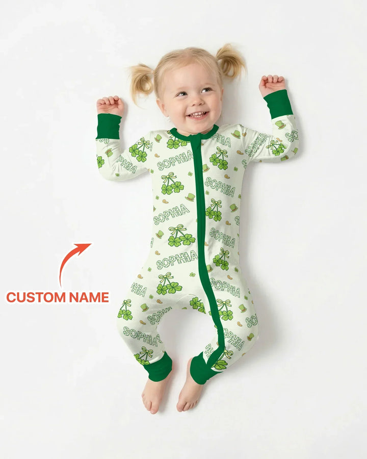 Custom Name Lucky Little Shamrock Convertible Zippy