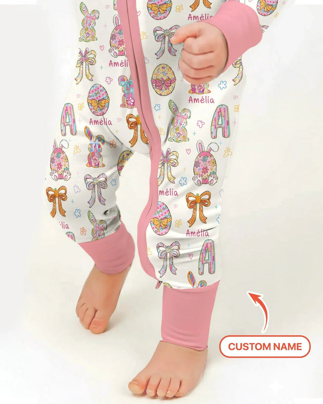 Happy Easter Custom Name Convertible Zippy