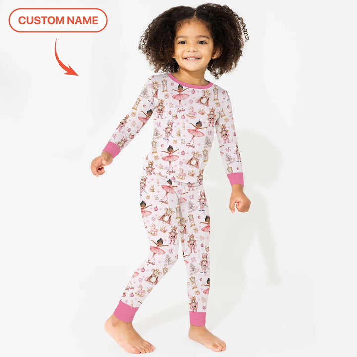 Custom Character "Ballerina Nutcracker Fairytale" Two Piece Long Sleeve Pajama Set