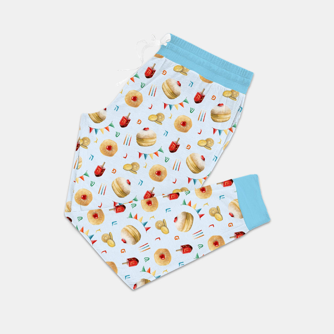 Hanukkah Donuts Women Pajama Set , Hanukkah Donuts Women Pajama Set - Only Pants / S / Blue