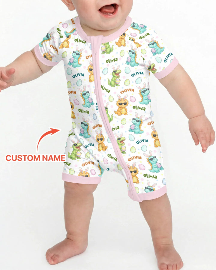 Custom Name Dinosaur on the Hunt Shorty Zippy