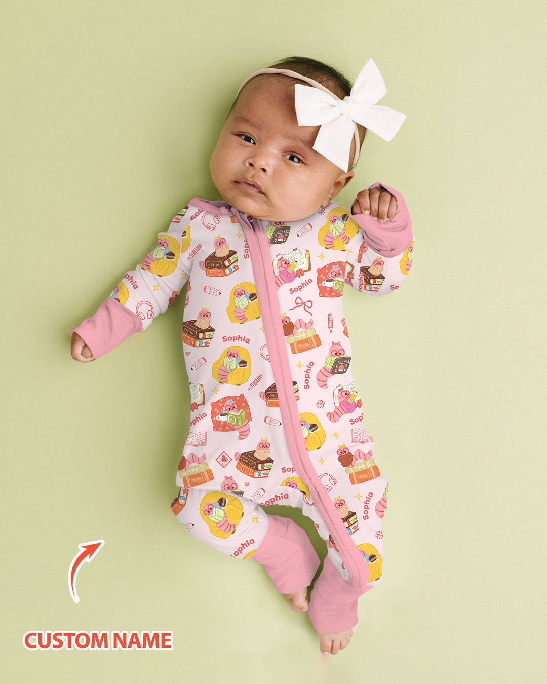 Little Book Worm Family Matching Bamboo Convertible Zippy