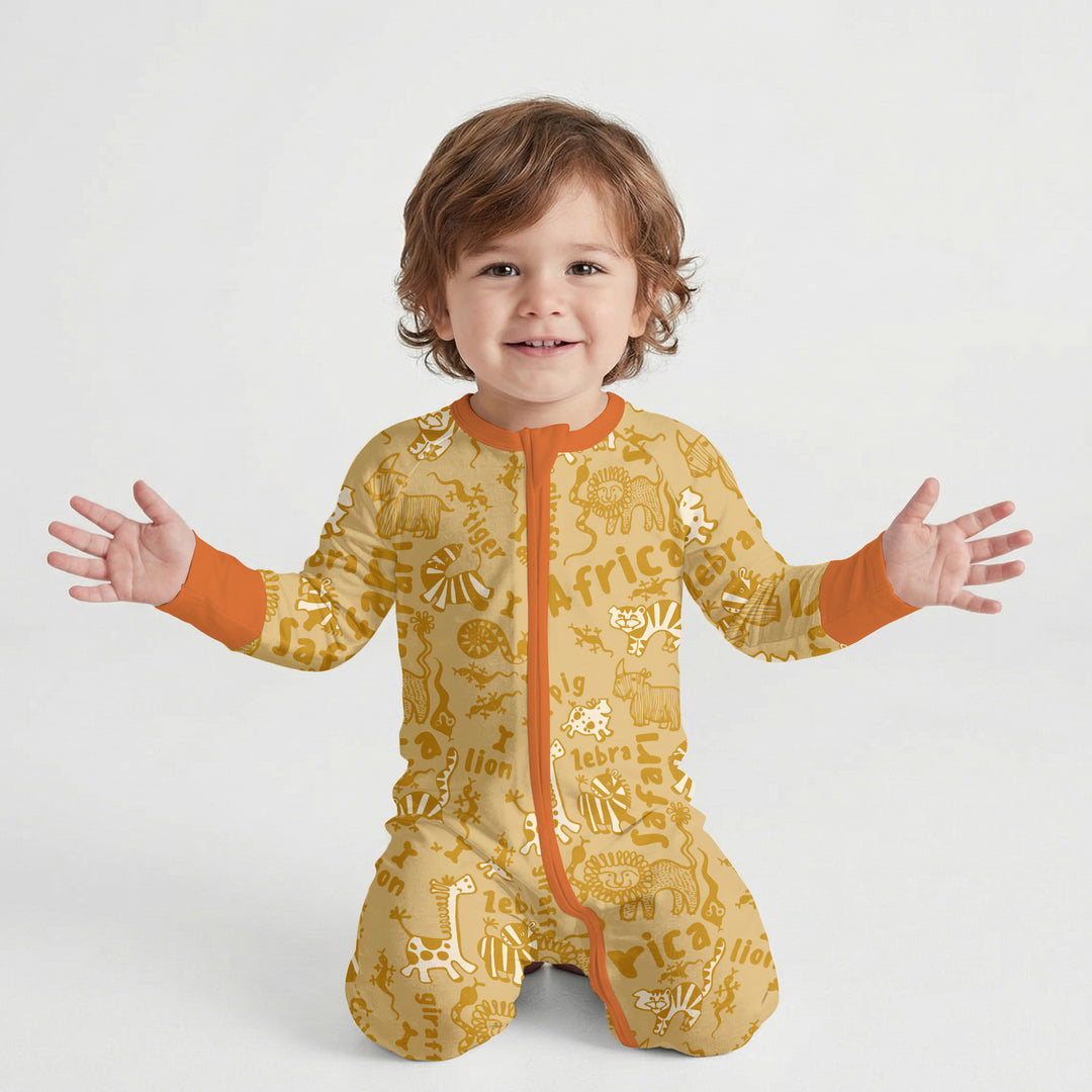 Handdrawn African Animals Convertible Zippy