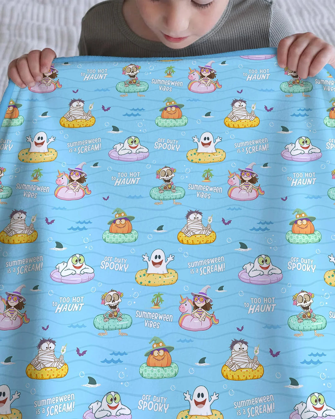 Summerween Cartoon Bamboo Blanket