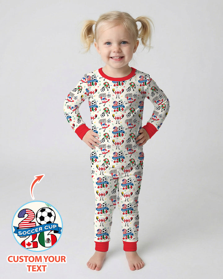 Soccer Squad 2026 Bamboo Two Piece Long Sleeve Pajama Set