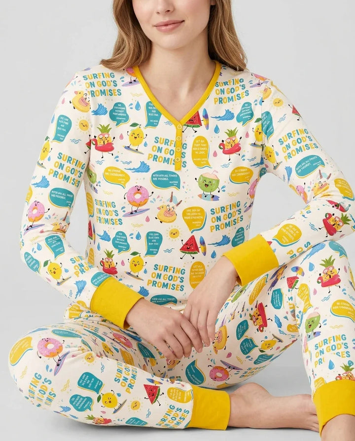 Vorlage Bambus Damen Pyjama Set