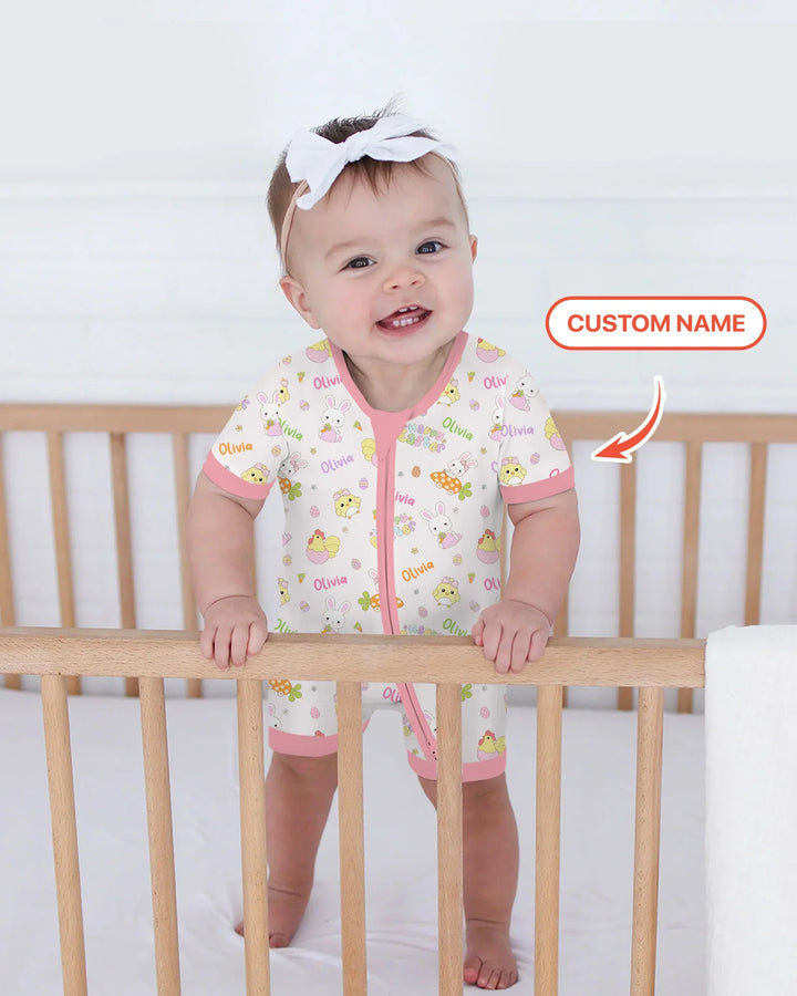 Custom name Happy Easter Shorty Zippy