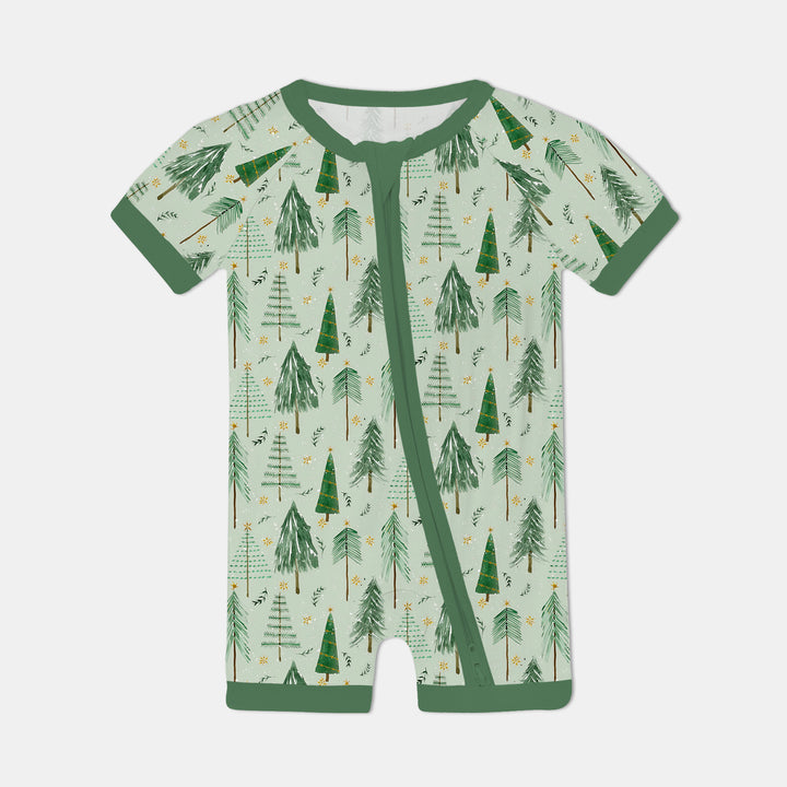 Green Christmas Tree Farm Shorty Zippy