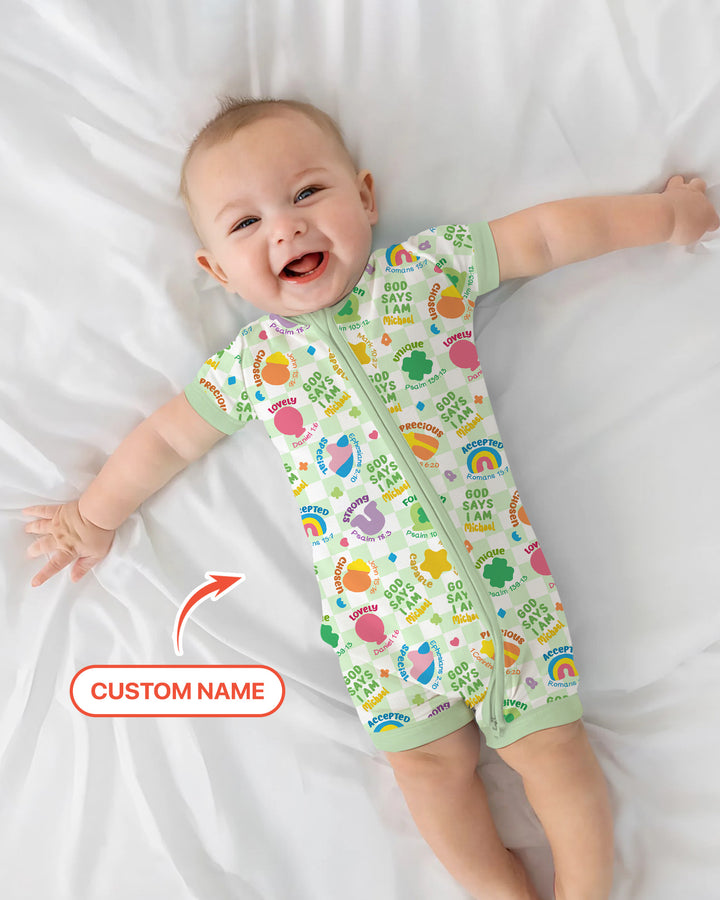 God Says I Am St. Patrick’s Day Custom Name Family Matching Shorty Zippy