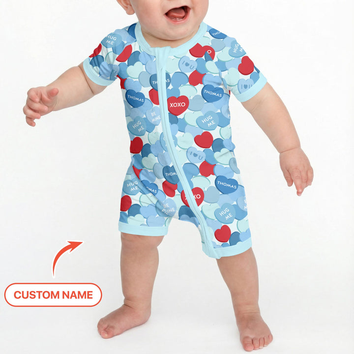 Valentine Candy Crush Family Matching Shorty Zippy