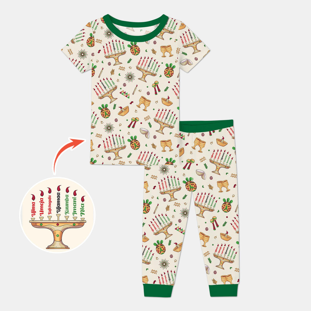 Happy Kwanzaa Two Piece Short Sleeve Pajama Set