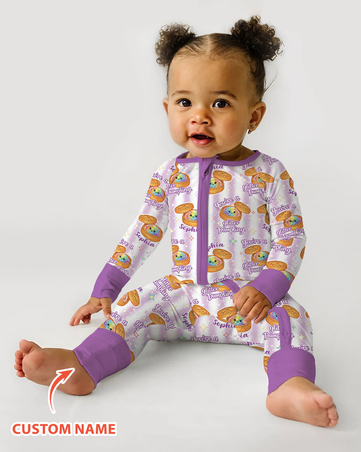 Personalized You're Glitter Dumpling Bamboo Convertible Zippy