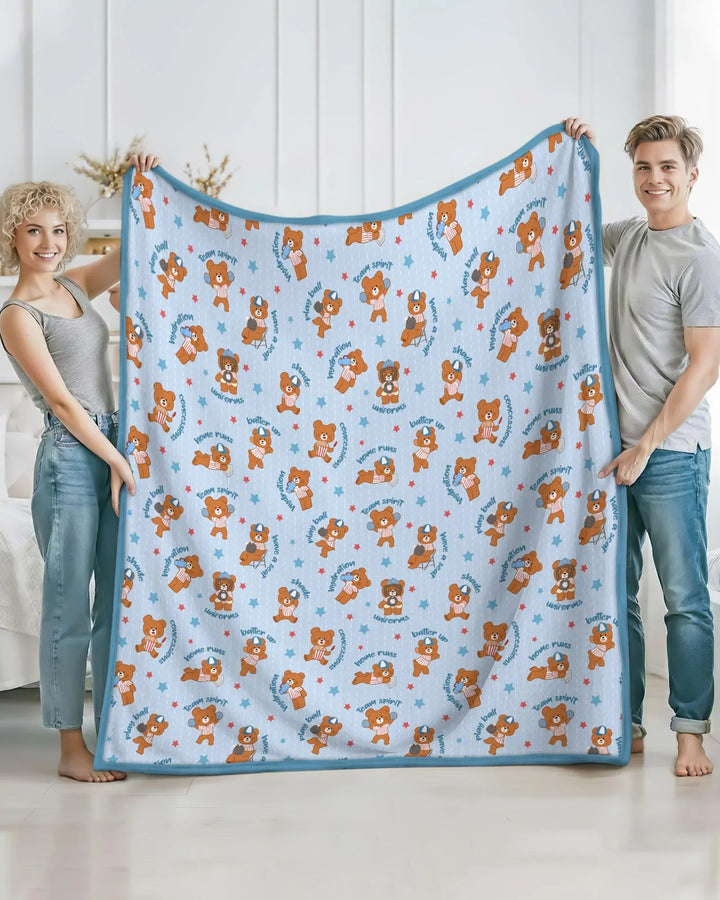 Born To Play Baseball Bamboo Blanket