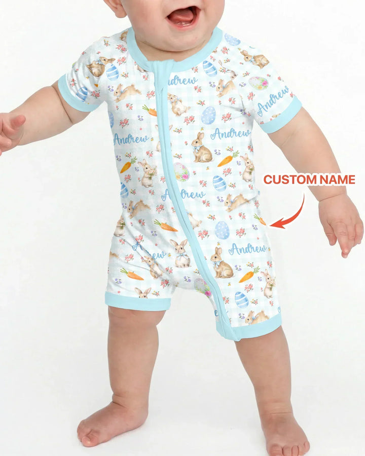 Custom Name Bunny Garden Shorty Zippy