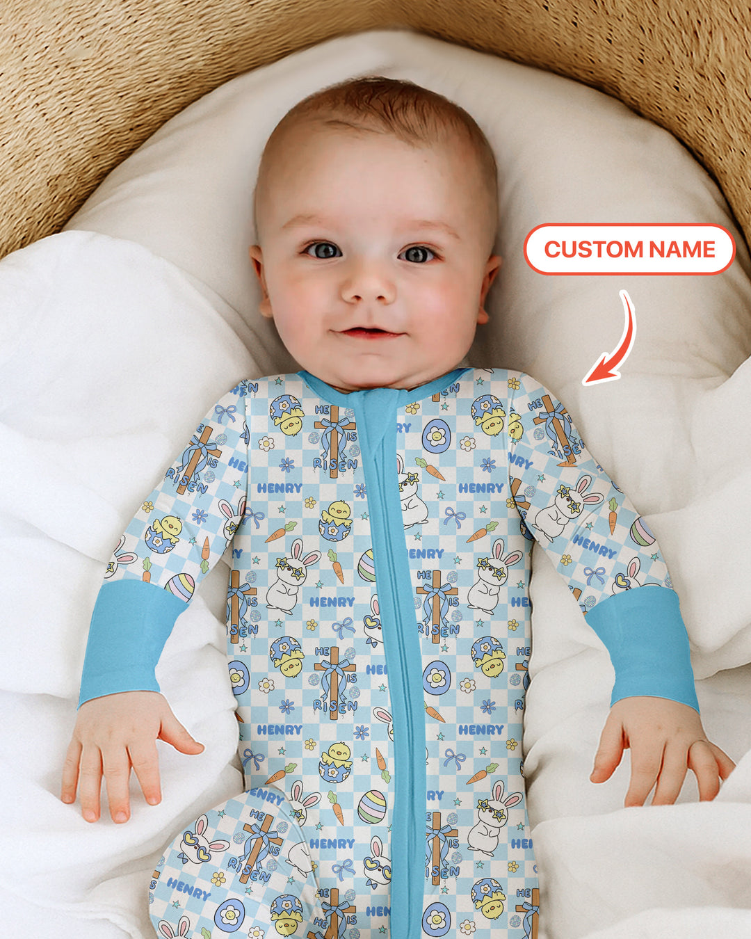 Custom Name Retro Easter Convertible Zippy