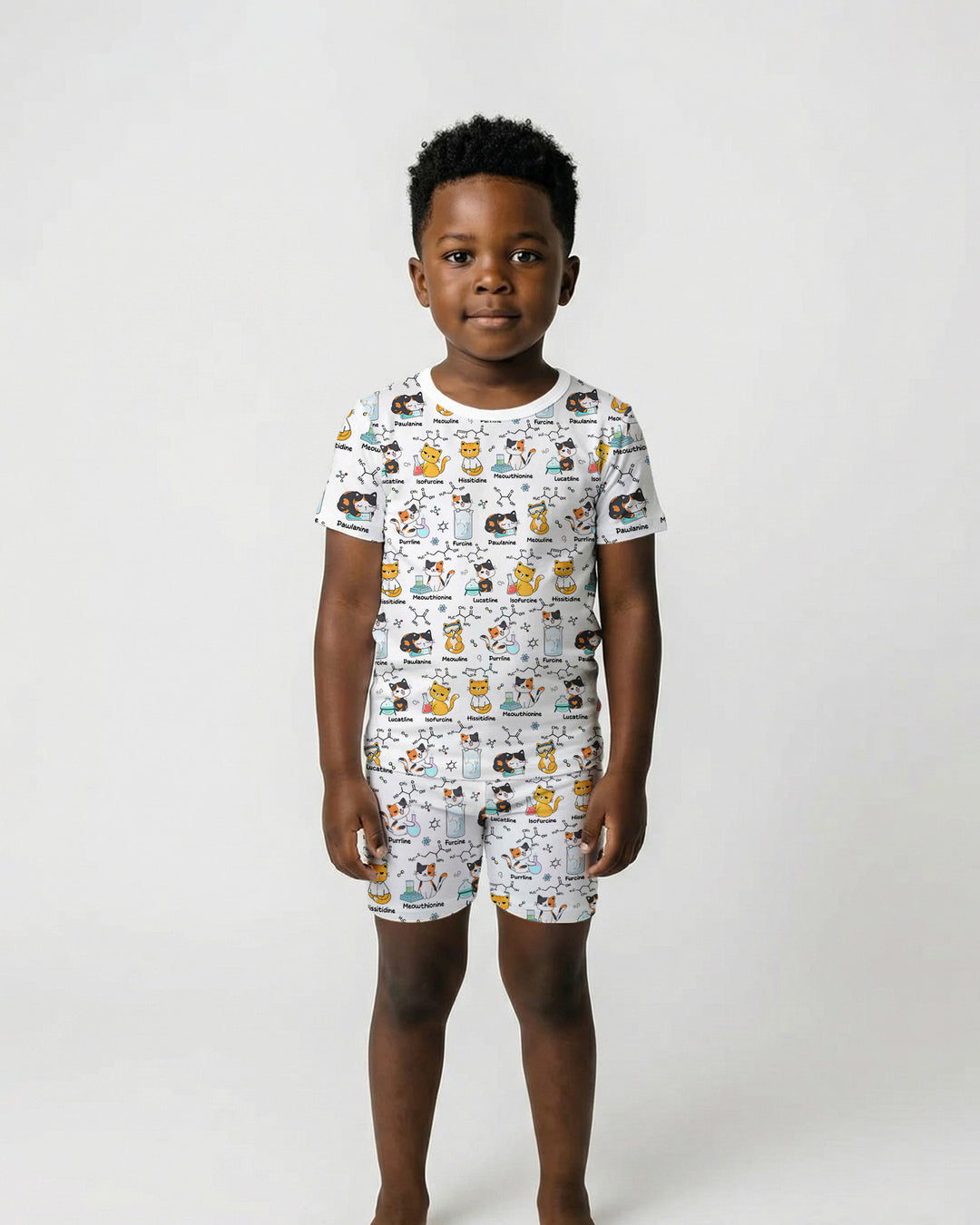 Conjunto de Pijama de Dos Piezas de Bambú con Mangas Cortas y Pantalones Cortos
