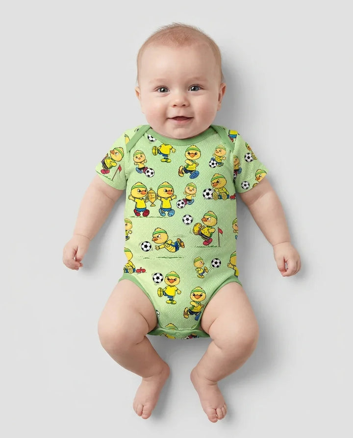 Brasil Soccer Fan Family Matching Bamboo Bodysuit