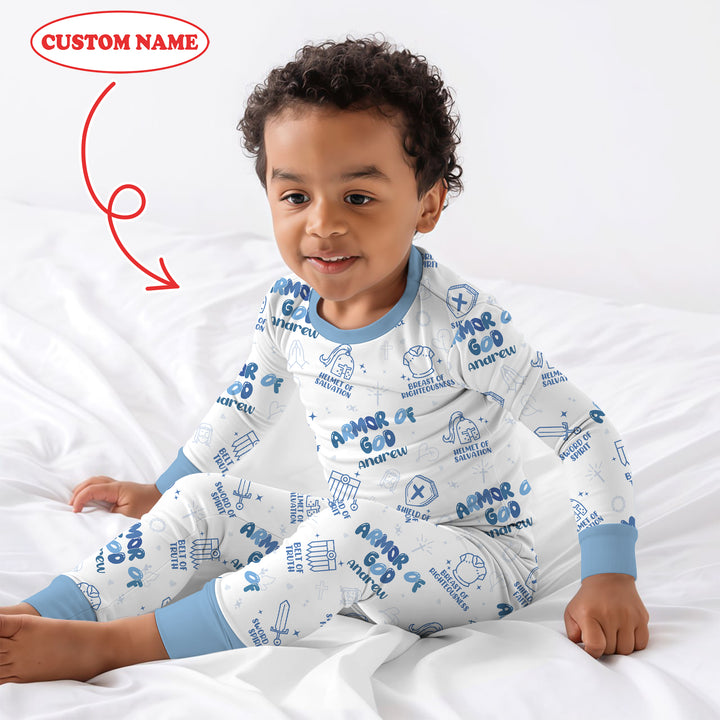 Armor of God Two Piece Long Sleeve Pajama Set