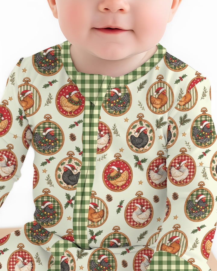 Chicken Merry Clucking Christmas Bamboo Convertible Zippy