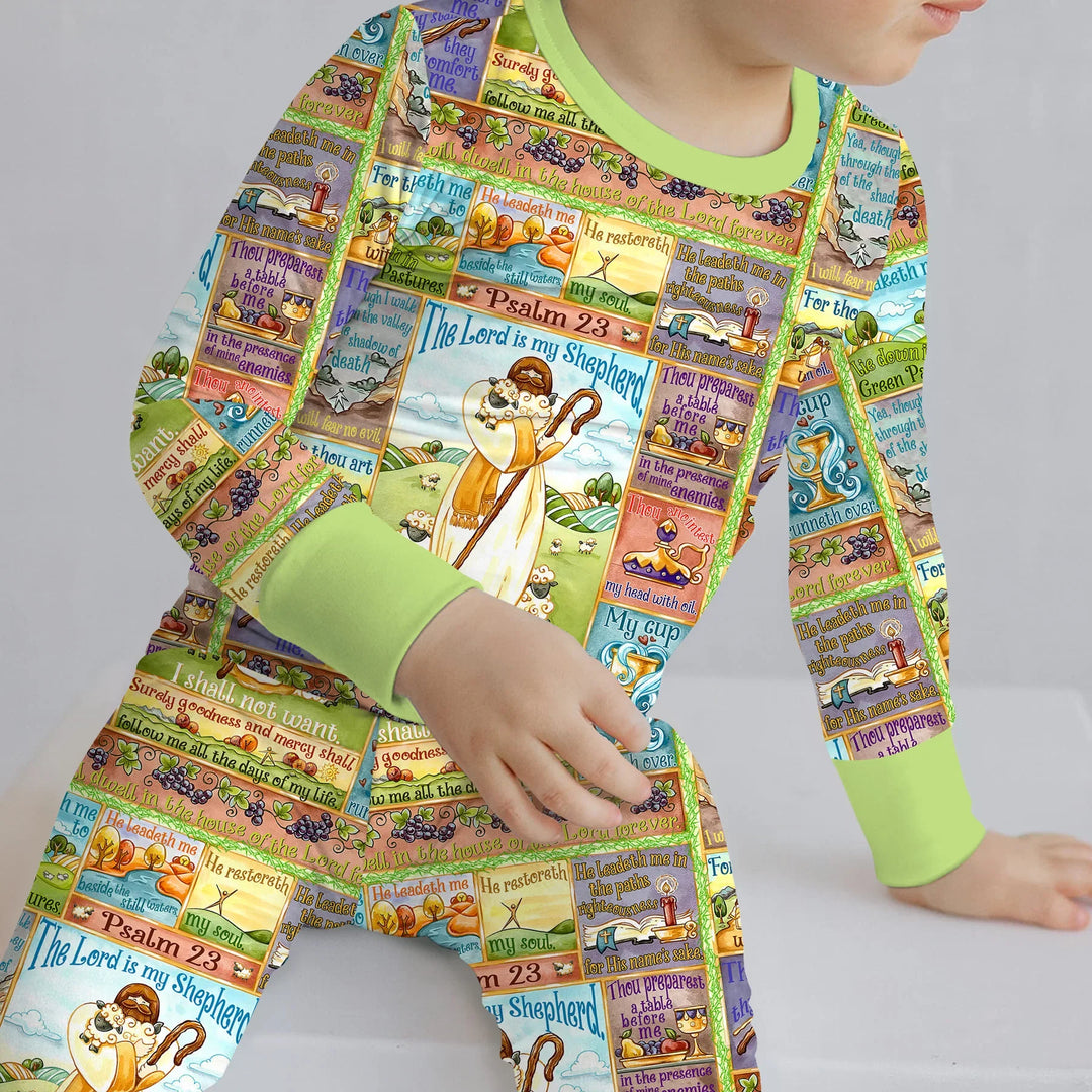 Zweiteiliges Langarm-Pyjama-Set mit Sommerfrüchten