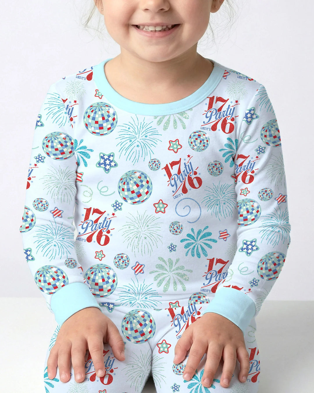 Land Of Free Family Matching Bamboo Two Piece Long Sleeve Pajama Set