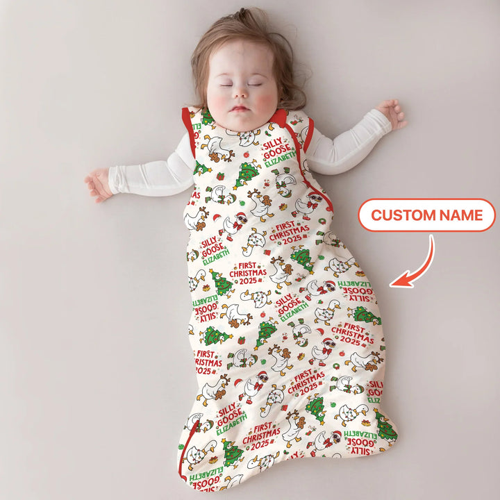 Custom Name "Silly Goose" Sleep Bag (Red) , Custom Name "Silly Goose" Sleep Bag (Red) - XS / 0.5 TOG