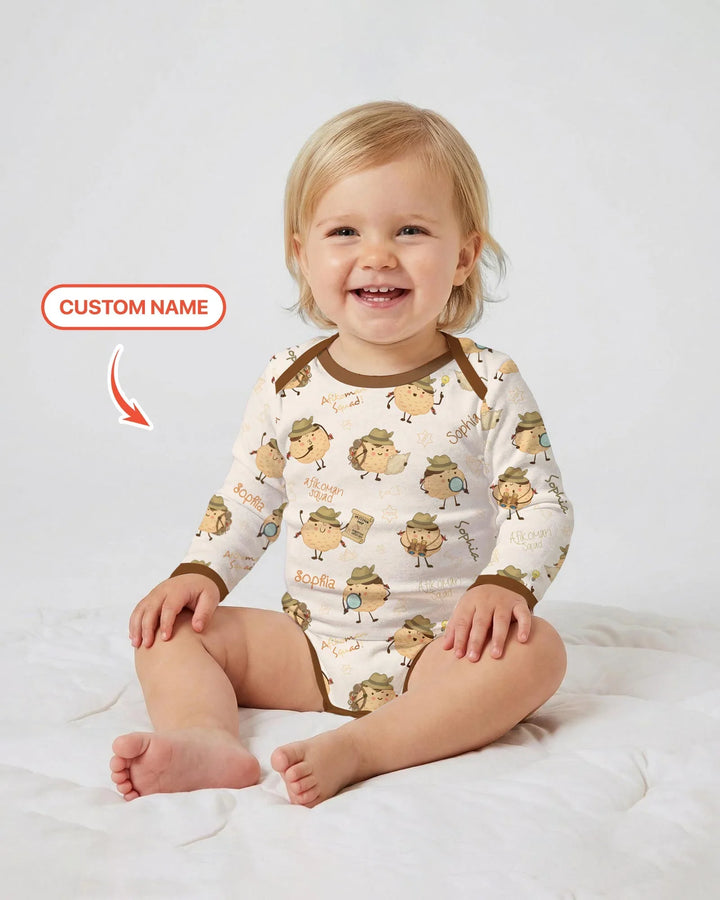 Body de bambú con nombre personalizado para Pésaj Afikoman