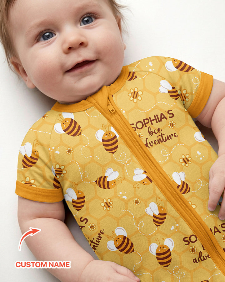 Custom Name Bee Back To School Bamboo Shorty Zippy