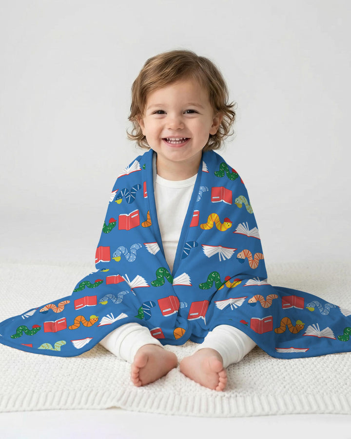 Bookworm Family Matching Bamboo Blanket