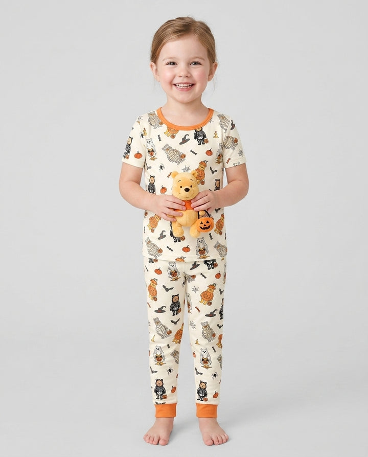 Conjunto de pijama de dos piezas de manga corta de bambú