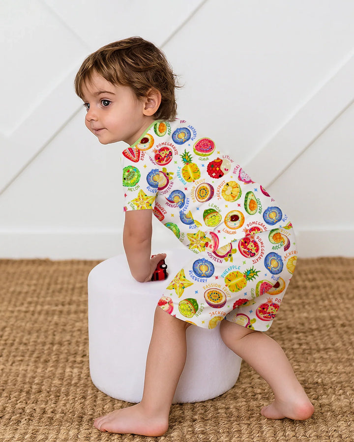 Conjunto de pijama de dos piezas de bambú Juicy World de manga corta y pantalones cortos