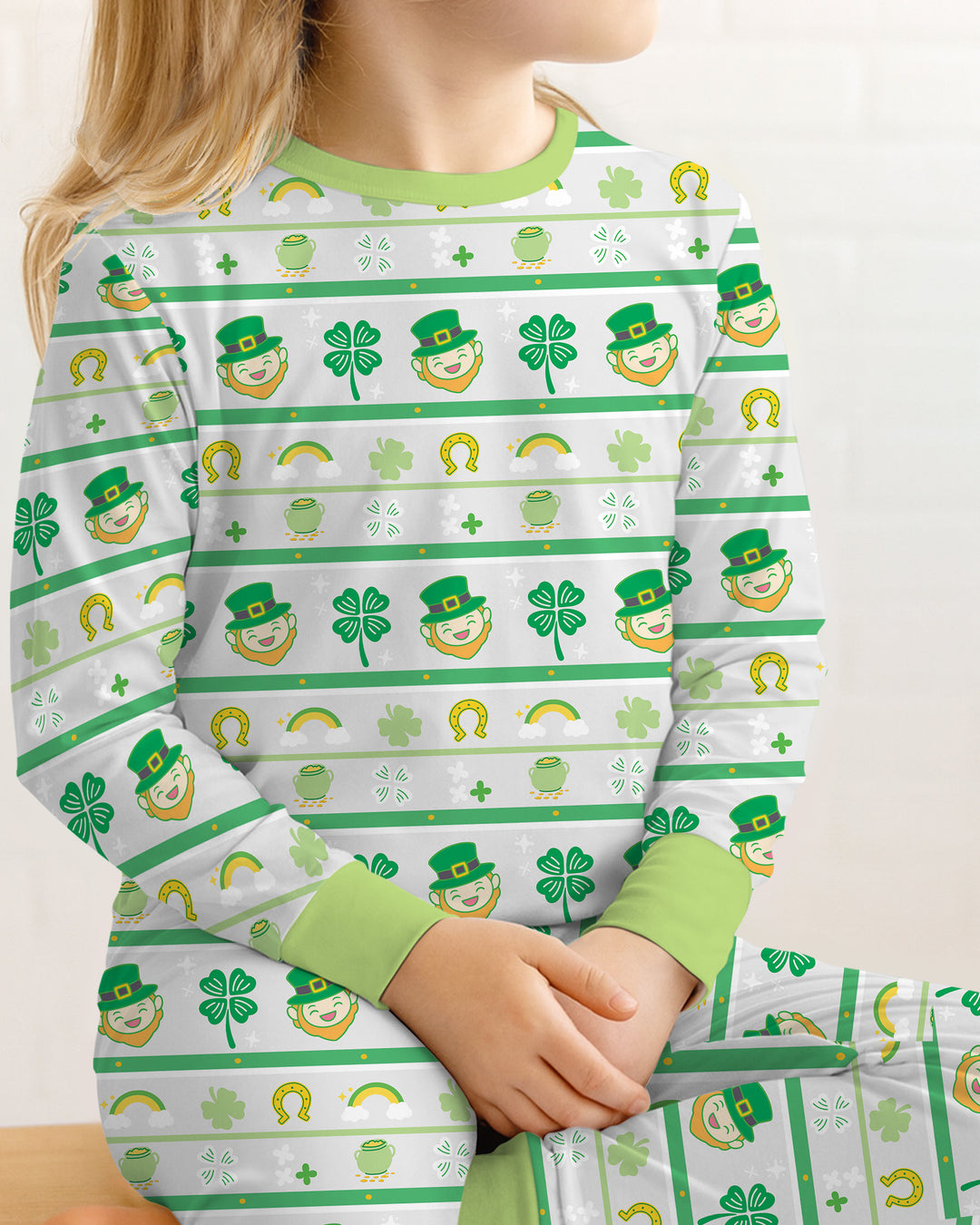 Happy Saint Patrick's Day Two Piece Long Sleeve Pajama Set