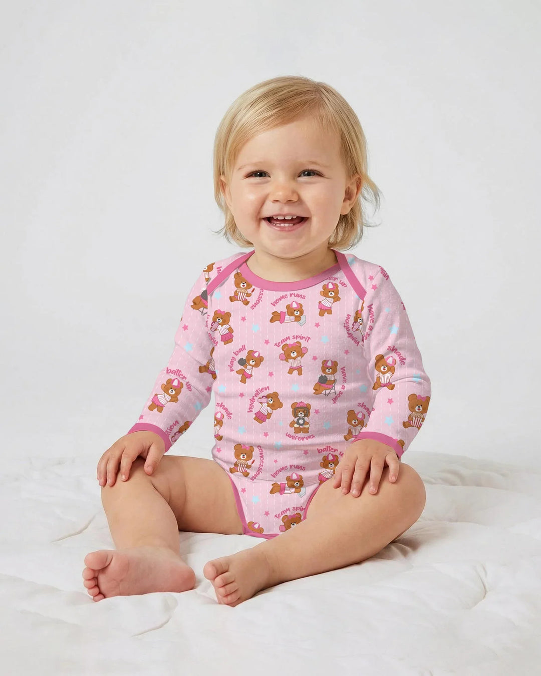 Born To Play Baseball Bamboo Bodysuit