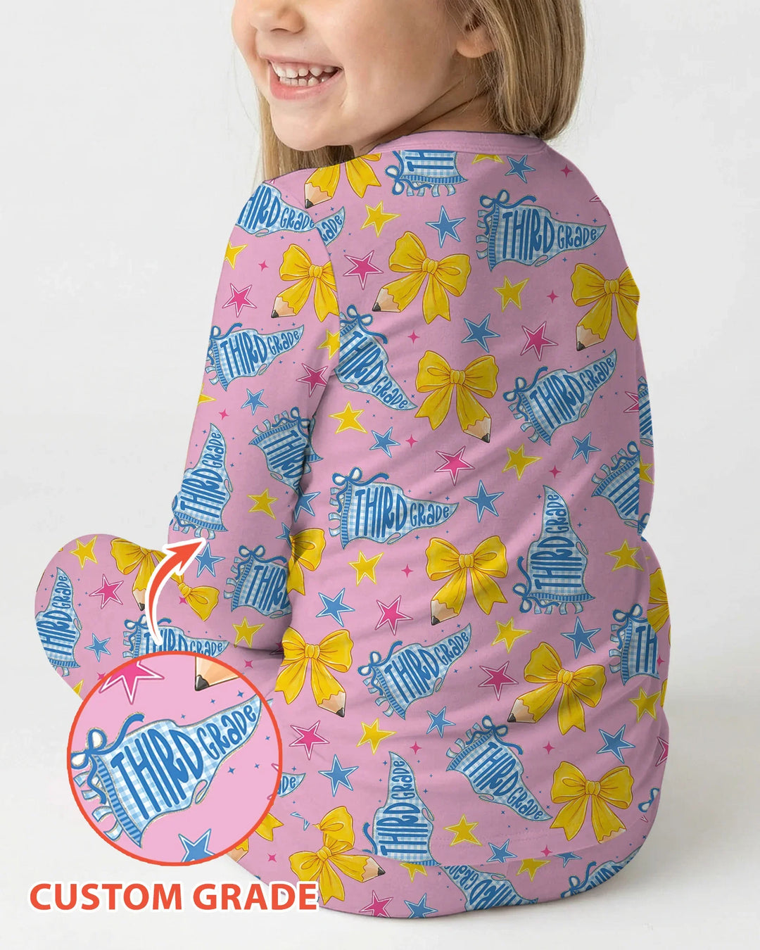 Conjunto de pijama de dos piezas de bambú con mangas largas, plantilla PERSONALIZADA