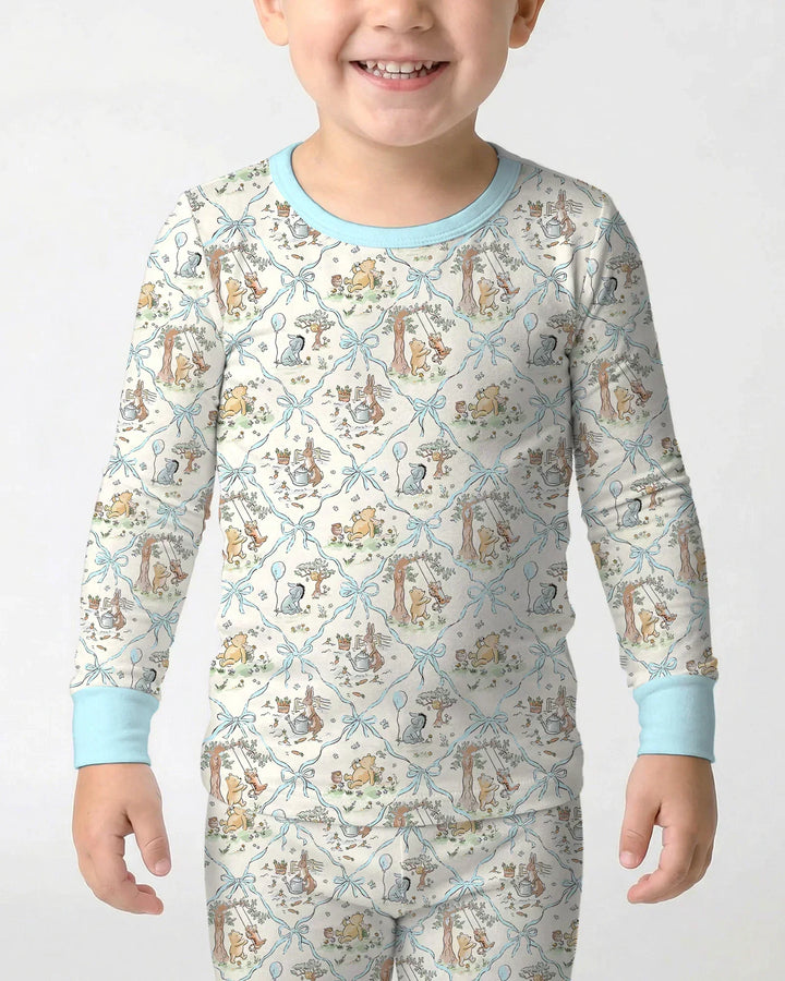 Zweiteiliges Langarm-Pyjama-Set mit Sommerfrüchten