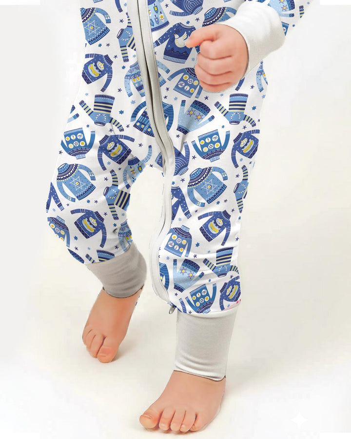 Cute Hanukkah Jumpers Bamboo Convertible Zippy
