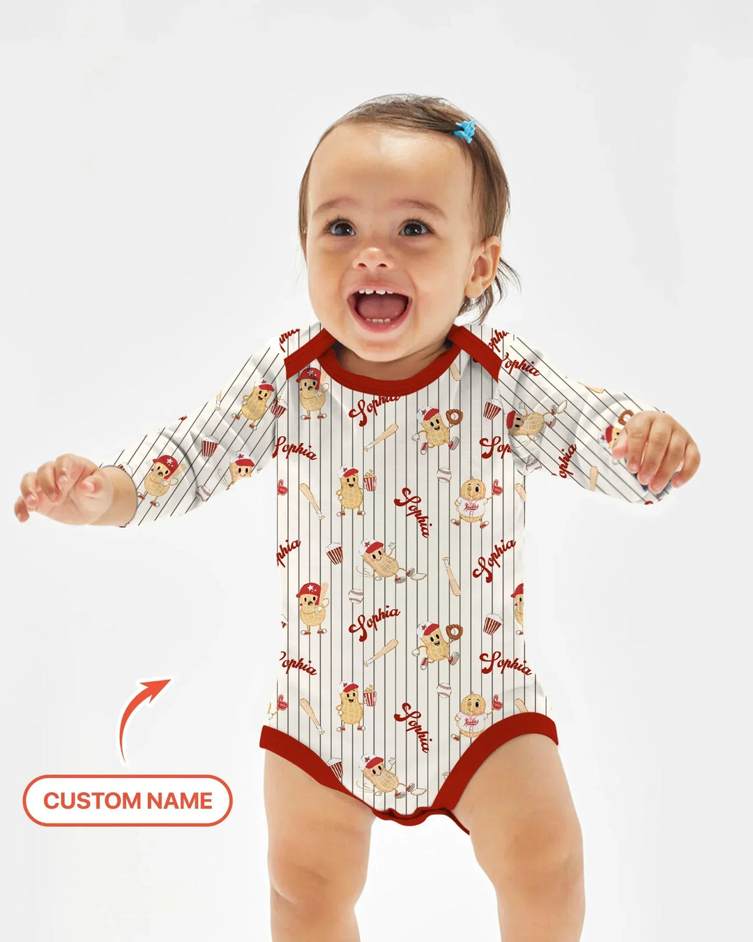 Custom Nam Retro Ballgame Bamboo Bodysuit