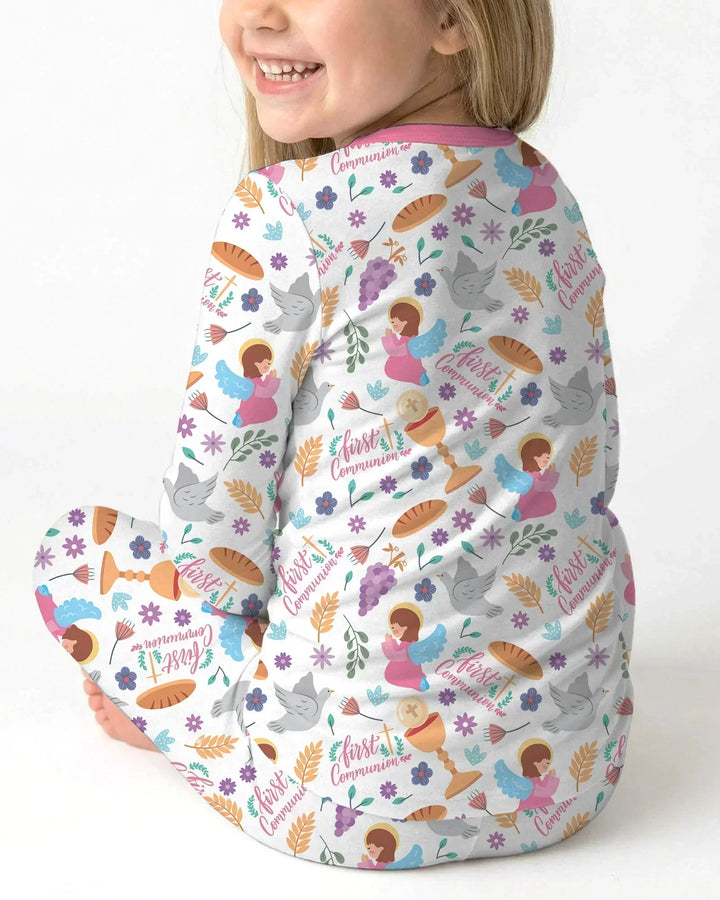 First Communion Two Piece Long Sleeve Pajama Set