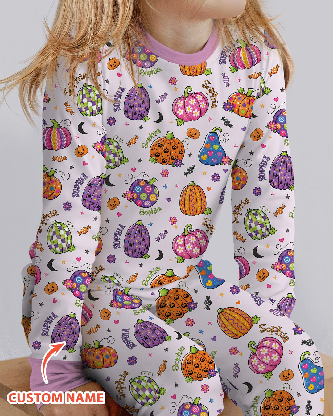 Boo-tiful Pumpkins Bamboo Two Piece Long Sleeve Pajama Set